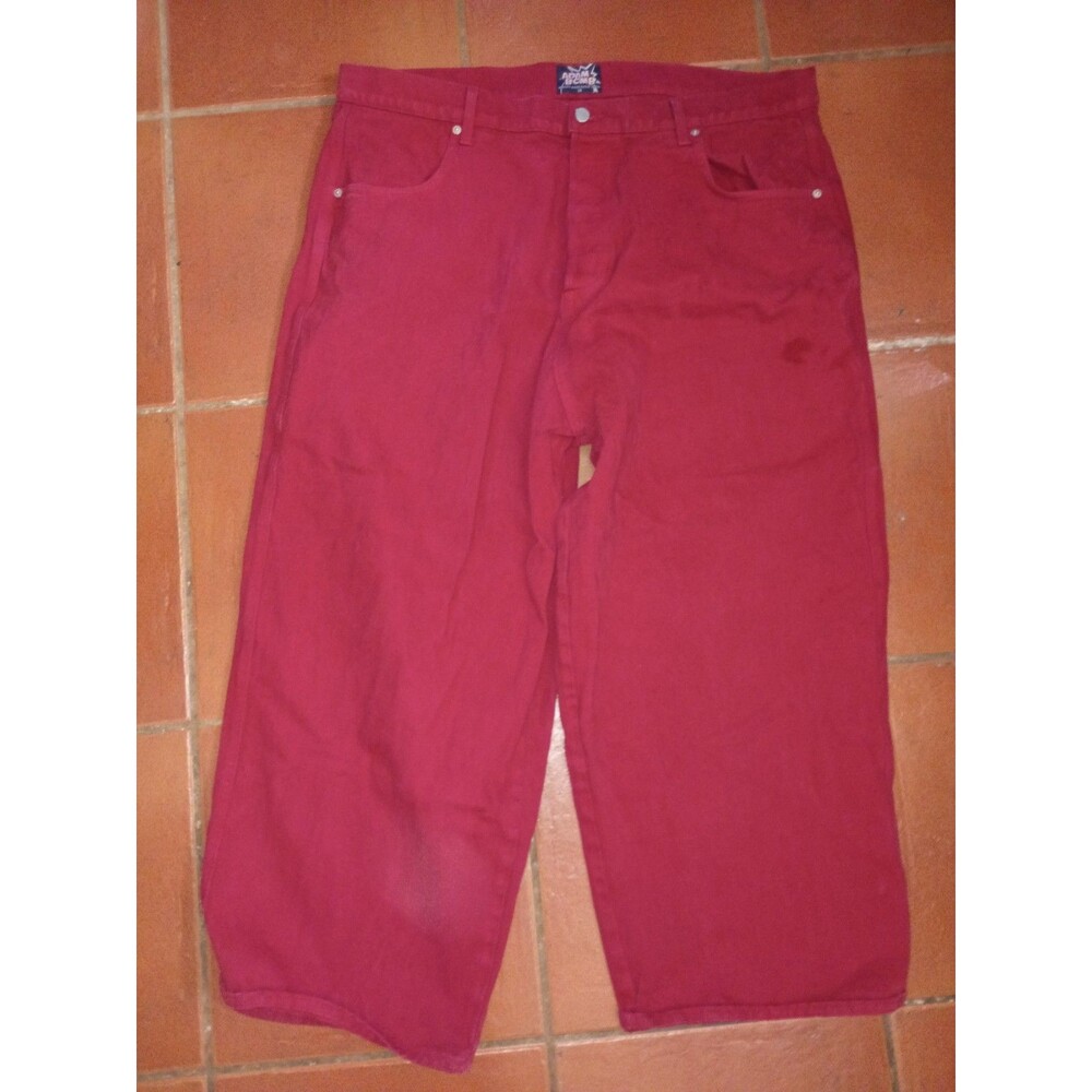 The Hundreds Wide Leg Red Denim Pants Size 38